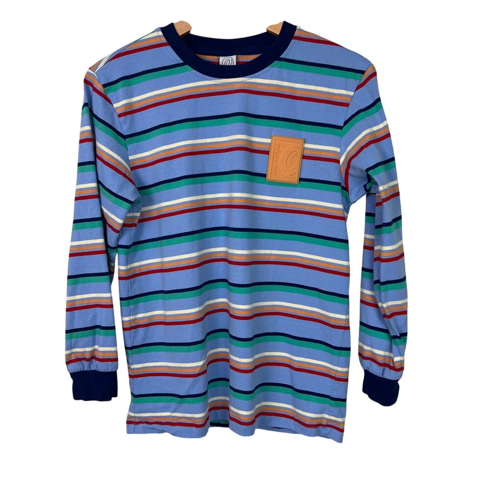 Odd Future Women's Size Medium Blue and Orange Stripe Long‎ Sleeve T-Shirt